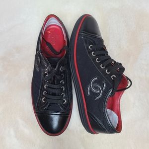 Black & Red Chanel Sneakers